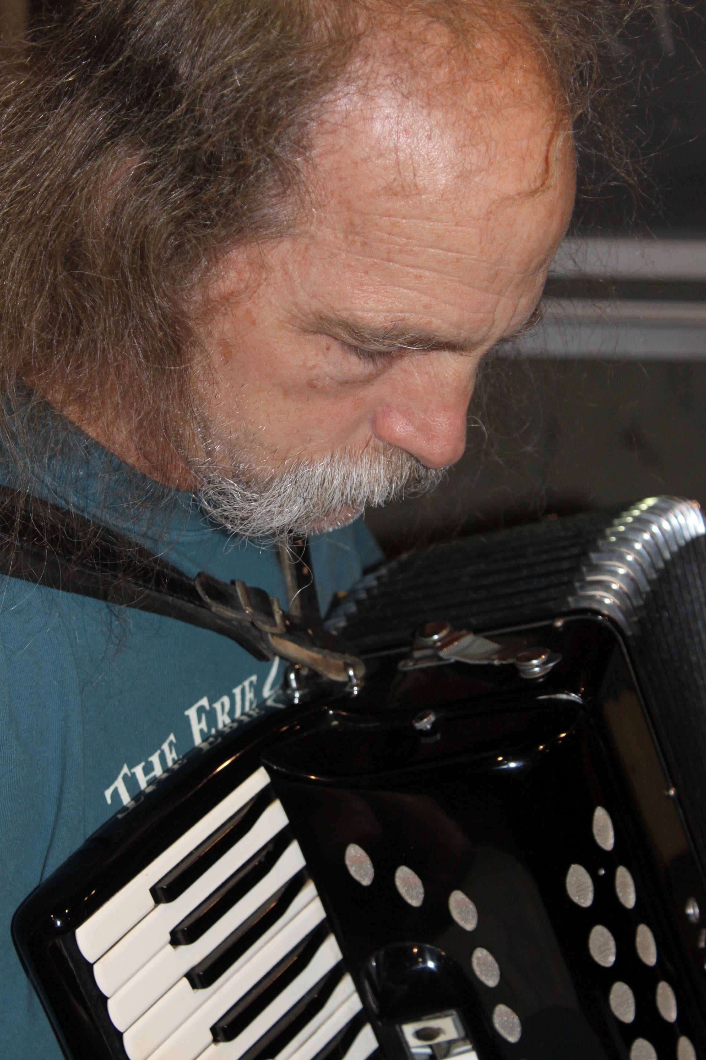 Tony Pisano of North Adams carries the melody on accordion. Photo by Susan Geller
